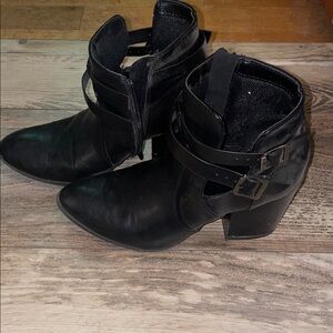 Black strappy ankle  Boots
